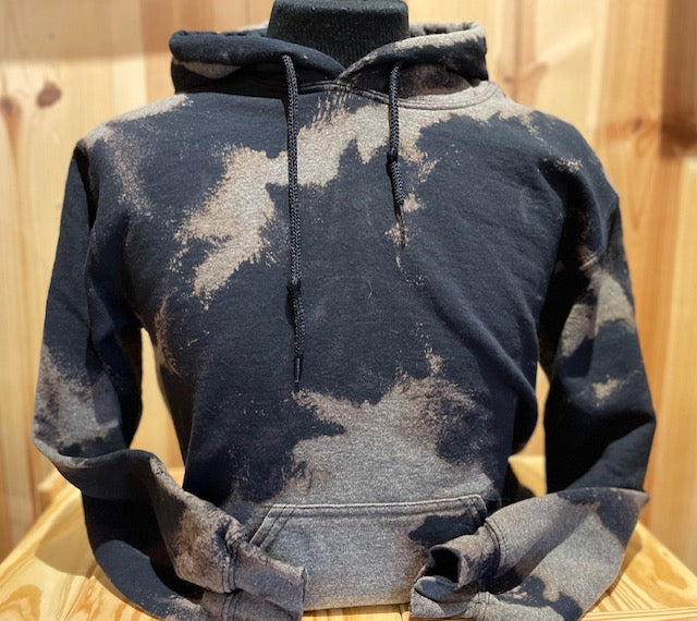 Hoodie: Bleached Black Sweatshirt – Fur Peace Ranch Company Store