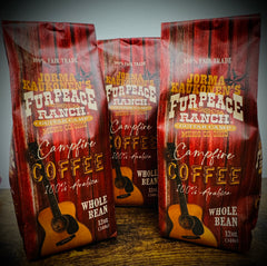 Kitchen - Fur Peace Ranch Whole Bean 12oz. bag "Campfire Coffee"