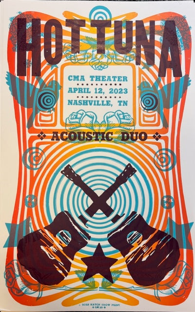 Poster - Acoustic Hot Tuna CMA Theater Nashville, TN April 12,2023