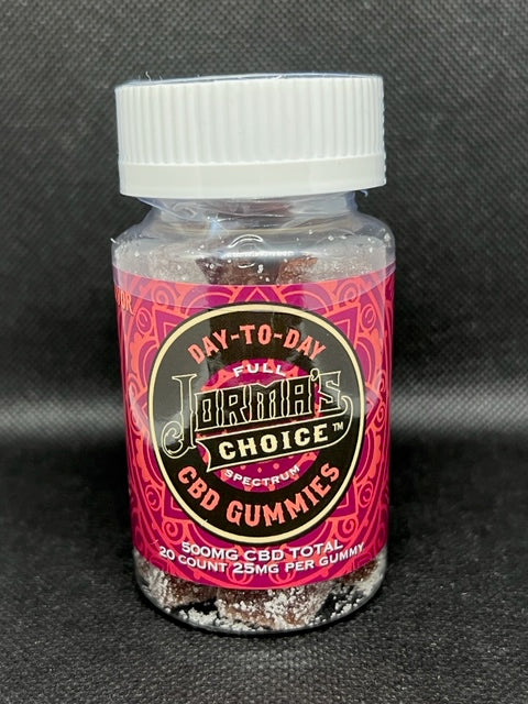 Jorma's Choice Day To Day Gummies 500mg (25mg Per Gummy) Passion Fruit