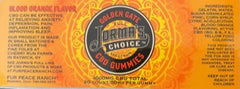 Jorma's Choice Golden Gate Gummies 1000mg Total (50mg per Gummy) Blood Orange