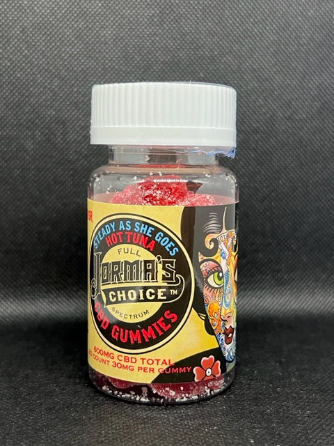 Jorma's Choice Hot Tuna Steady As She Goes Gummies 600mg (30mg Per Gummy) Wild Cherry