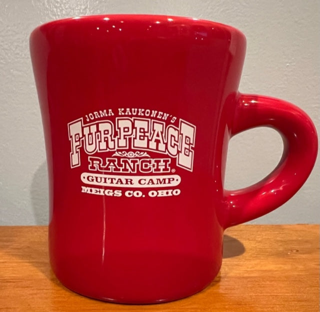 Kitchen - Fur Peace Ranch Diner Mug - Red with White Letters