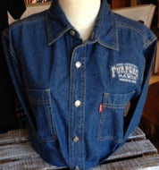 Fur Peace Ranch Logo Levi's Denim Shirt - Blue (SM is the only size available)