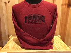 Fur Peace Ranch Logo Crewneck Sweatshirt - Cardinal Triblend