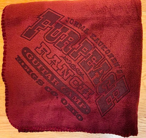 Fur Peace Ranch Logo Fleece Throw Maroon
