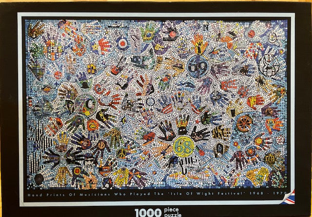 Wight Spirit  Is a collection of hand prints from musicians who performed at the Isle of Wight festivals from 1968 to 1970 Jigsaw Puzzle