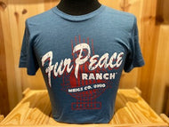 T-Shirt - Fur Peace Ranch Fender - Steel Blue
