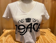 T-Shirt Ladies  Fur Peace Ranch - Peace White